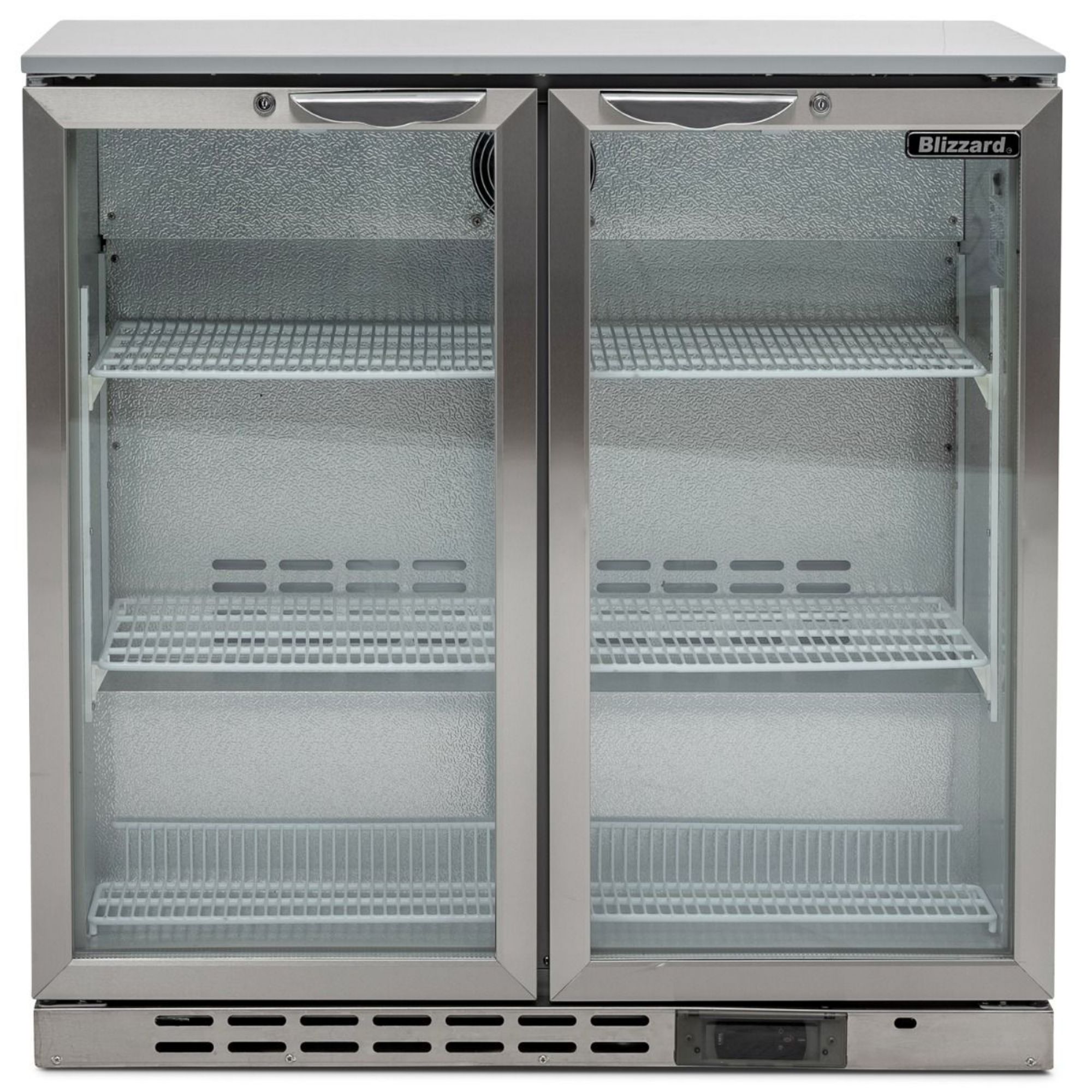 Picture of BLIZZARD Double Hinged Glass Door Bottle Cooler Stainless Steel BAR2SS