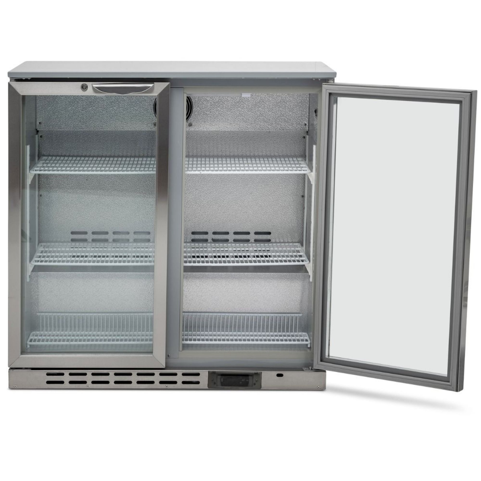 Picture of BLIZZARD Double Hinged Glass Door Bottle Cooler Stainless Steel BAR2SS