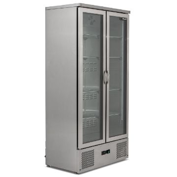 Picture of BLIZZARD Blizzard Upright Double Hinged Glass Door Bottle Cooler Stainless Steel BAR20SS