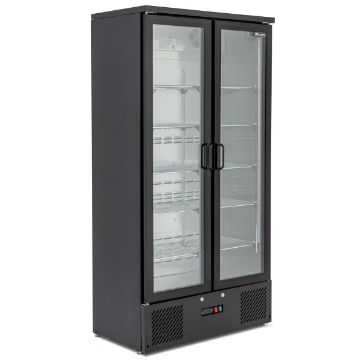 Picture of BLIZZARD Upright Glass Door Bottle Cooler Black BAR20