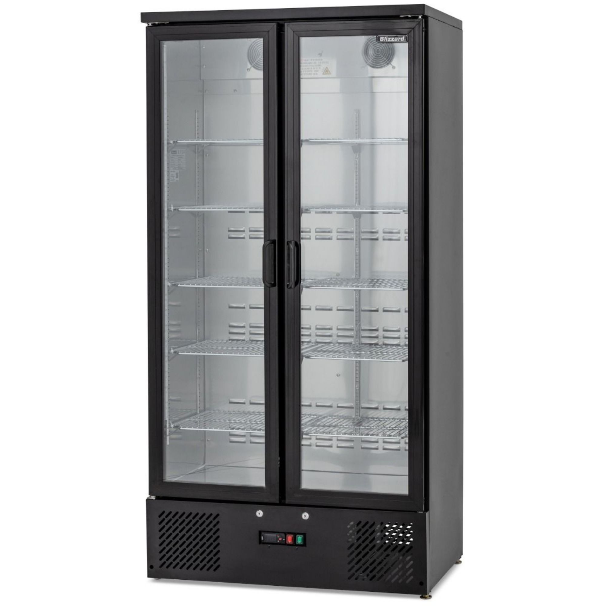 Picture of BLIZZARD Upright Glass Door Bottle Cooler Black BAR20