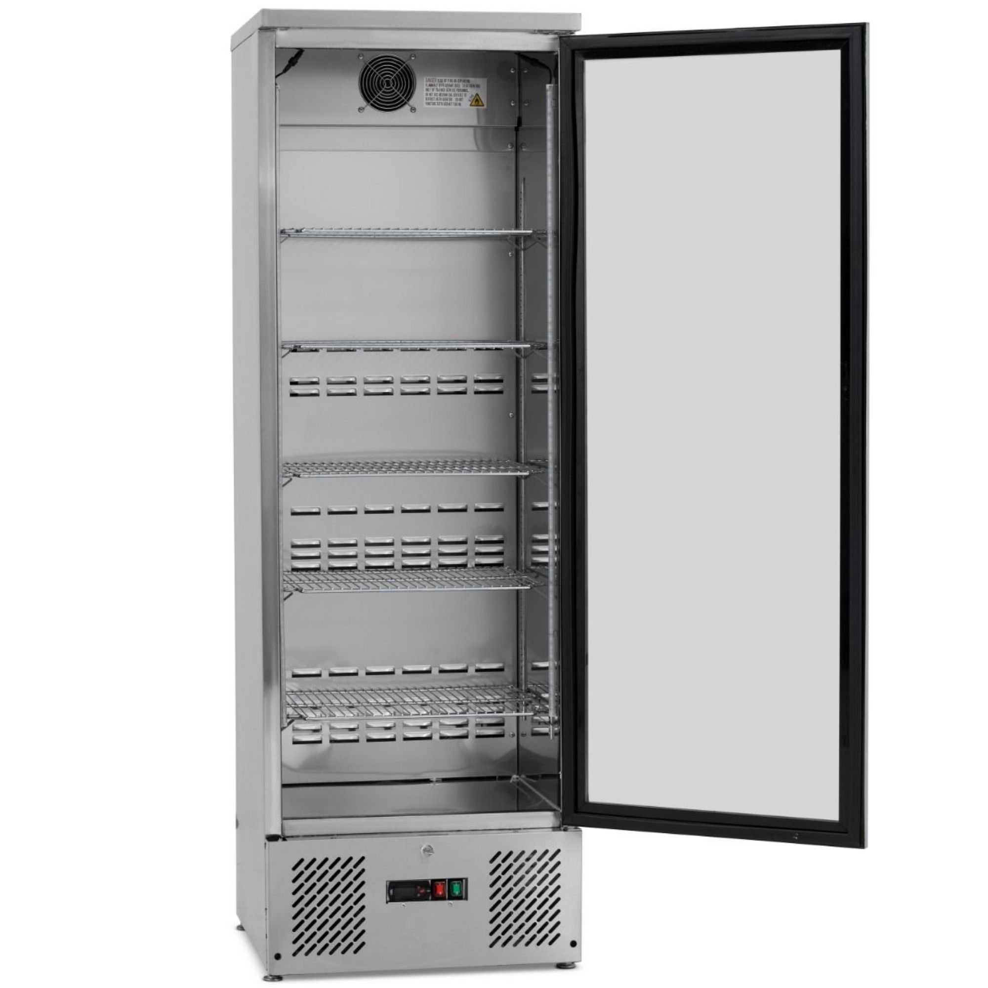 Picture of BLIZZARD Upright Single Hinged Glass Door Bottle Cooler Stainless Steel BAR10SS