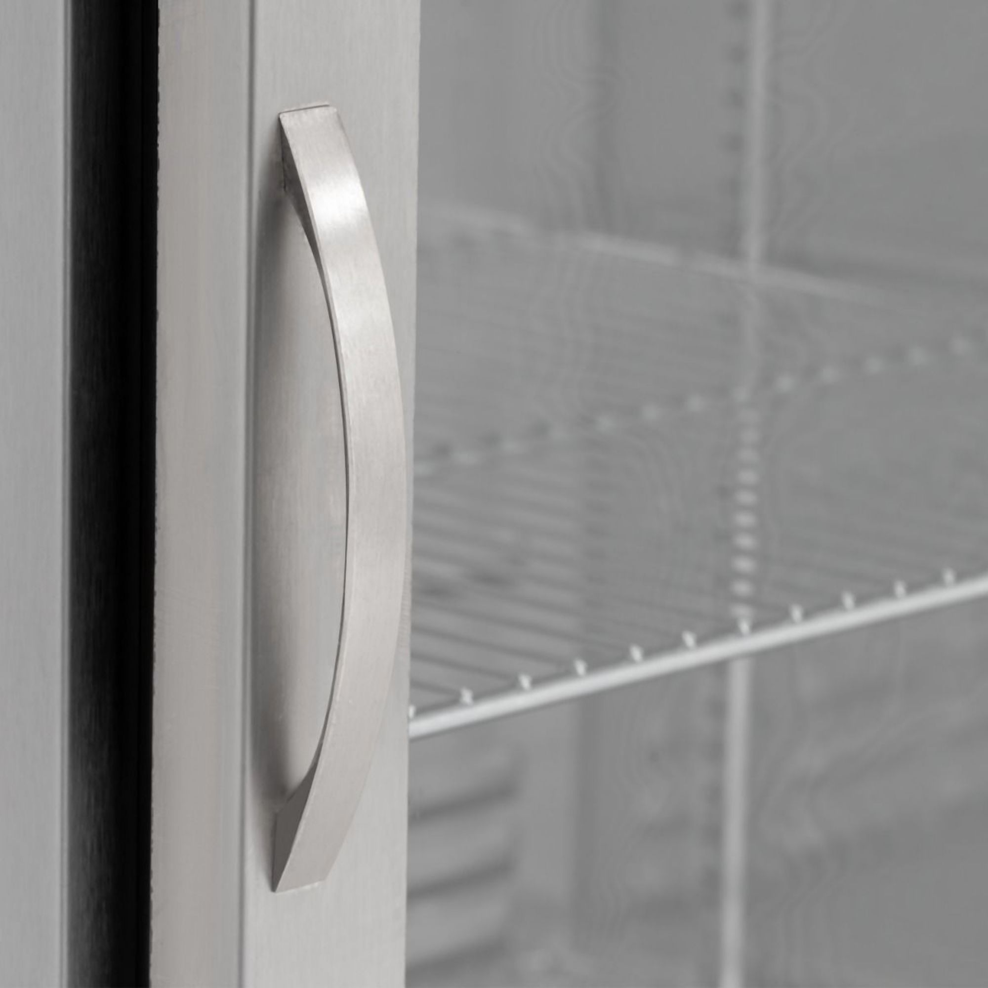 Picture of BLIZZARD Upright Single Hinged Glass Door Bottle Cooler Stainless Steel BAR10SS
