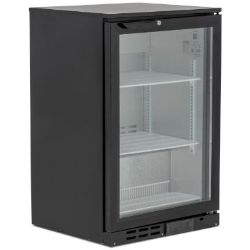 Picture of BLIZZARD Single Hinged Glass Door Bottle Cooler Black BAR1
