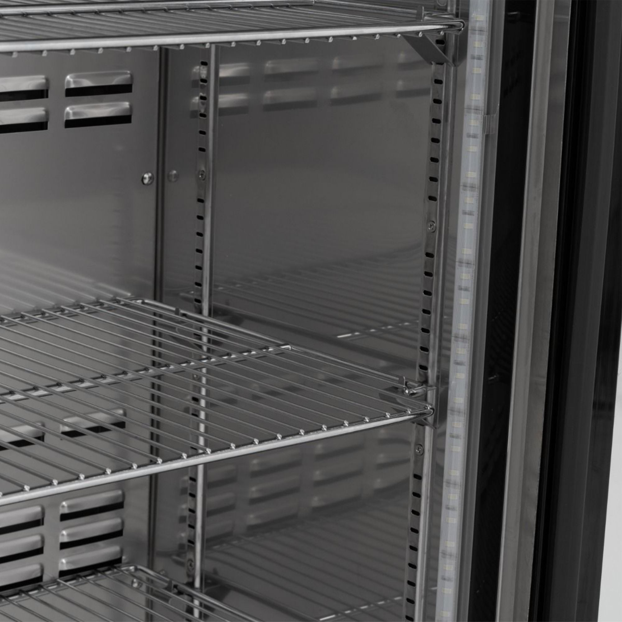 Picture of BLIZZARD Upright Single Hinged Glass Door Bottle Cooler Stainless Steel BAR10SS