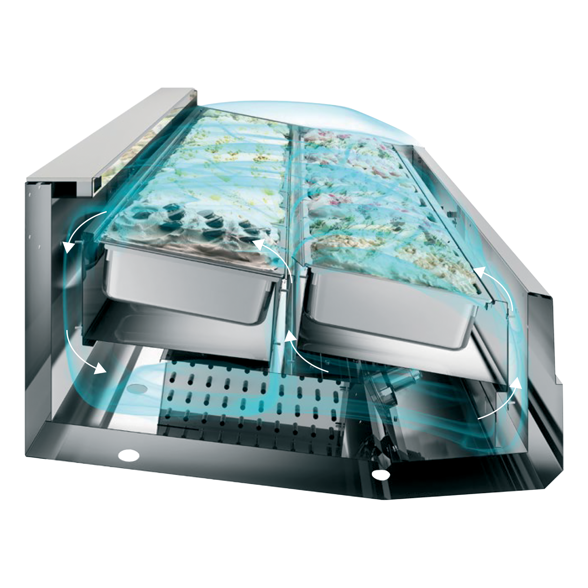 Picture of ISA SUPER CAPRI 12 Grey, 12 Pan Scooping Freezer