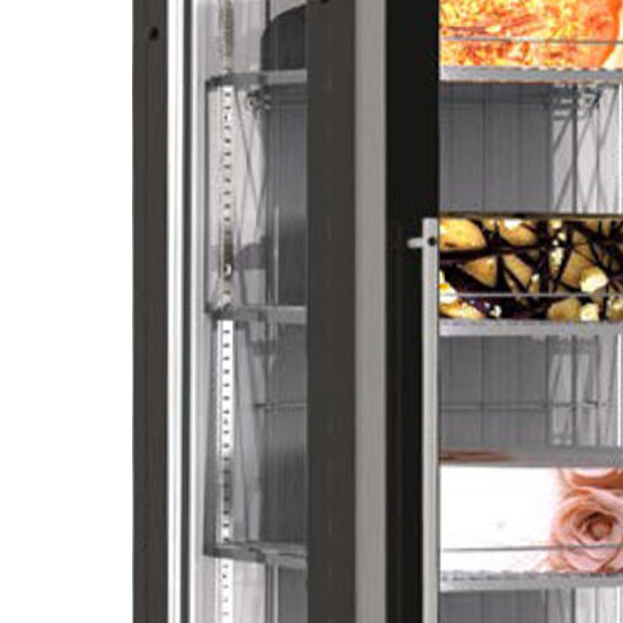 Picture of Framec Venere NV Black Upright Ventilated Glass Door Display Fridge