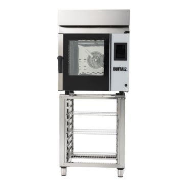 Picture of Buffalo Freestanding Smart Touchscreen Compact Combi Oven 6 x GN 1/1 with Installation Kit & Extraction Hood