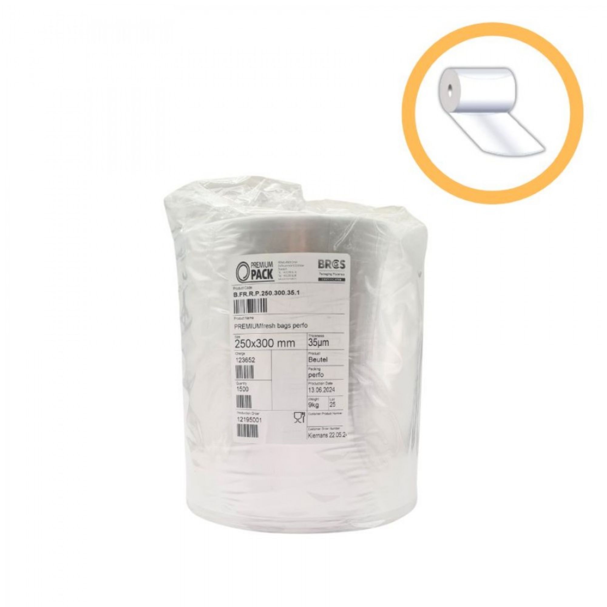 Picture of Shrink Bags on Roll (35 Micron PremiumFresh)