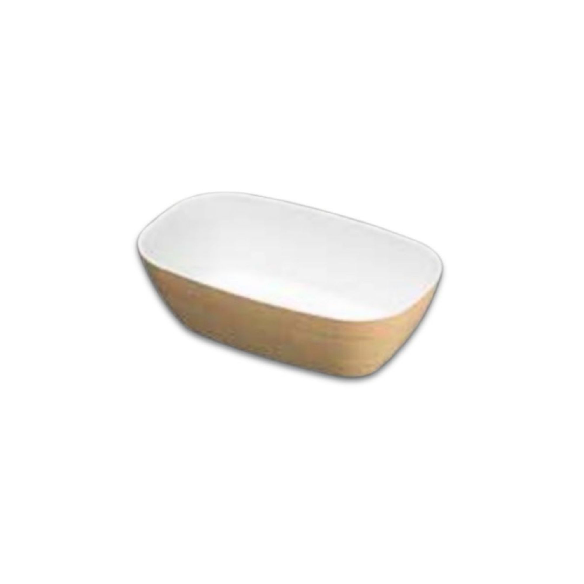 Picture of Melamine Baking Dish White Wood Effect