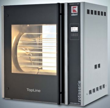 Picture of Ubert Topline RT403S-CC Pass thru "Hot air" electric rotisserie - 3 spits, Programmable Controls