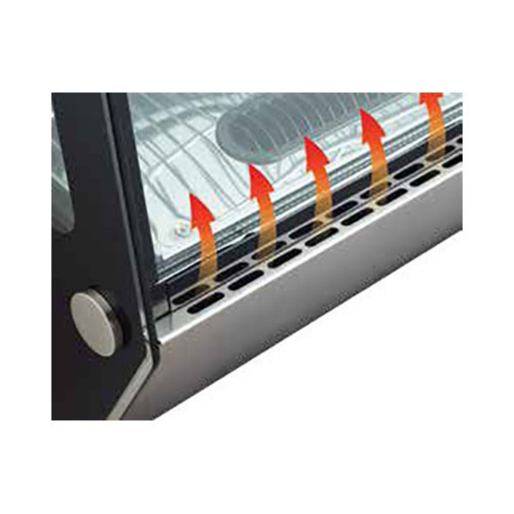 Picture of Chefs Range RTW120L5 - Refrigerated 3 Tier Square Glass Counter top display