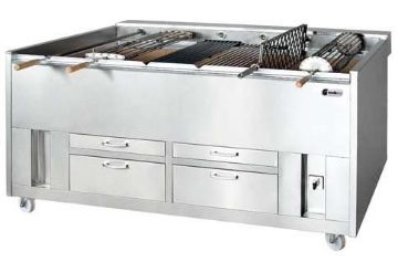 Picture of Grelhaco ROC1-052 Robata Charcoal chargrill with 5 rotating spits