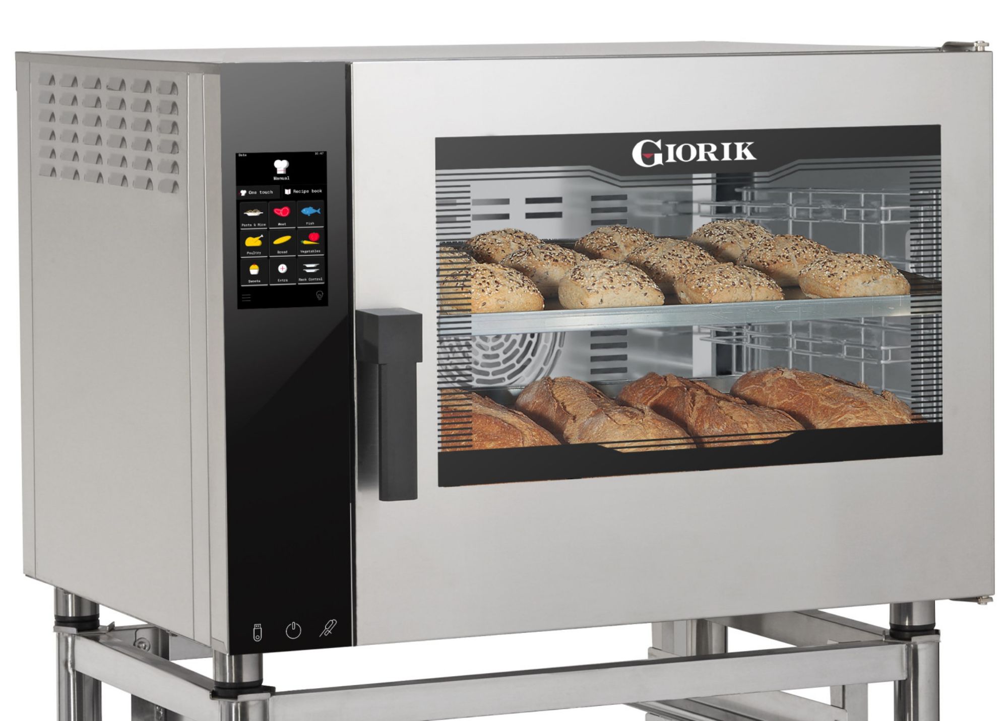 Picture of Giorik Movair NMTG5W-R 5 rack Gas Combi/Bake off oven with wash system
