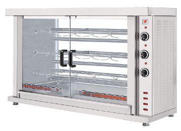 Picture of North HK3 - 3 spit - 15 bird Electric Chicken rotisserie