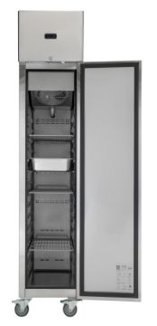 Picture of Chefs Range GN280TNVG - 280ltr 1/1gn Glass door Slimline Single Door upright Fridge