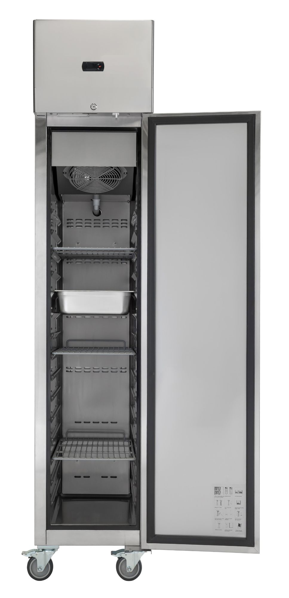 Picture of Chefs Range GN280TNV - 280ltr 1/1gn Slimline Single Door upright Fridge