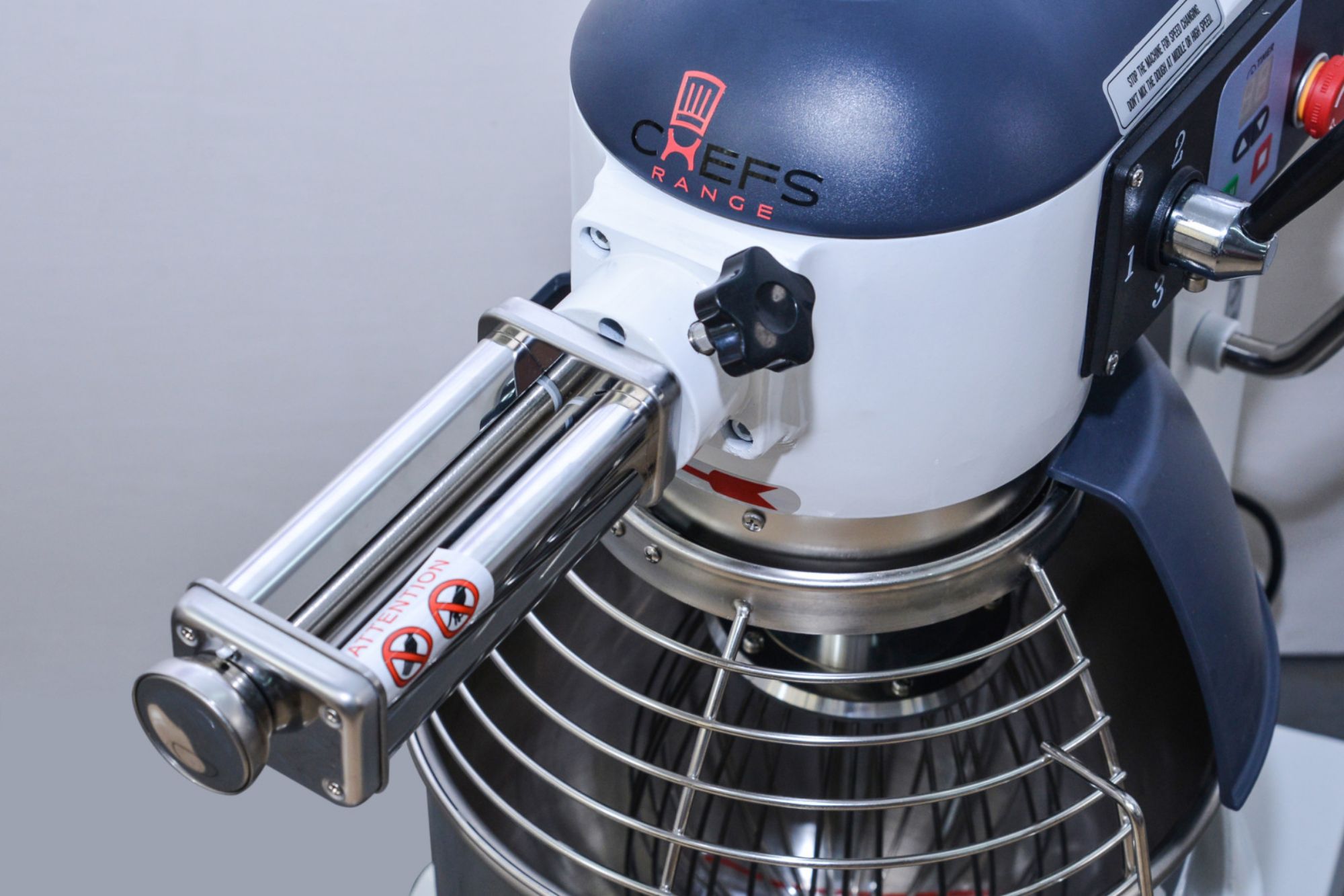 Picture of Chefs Range EC20 - 20 Ltr, 3 Speed Counter top Heavy duty planetary mixer with timer & attachment drive hub