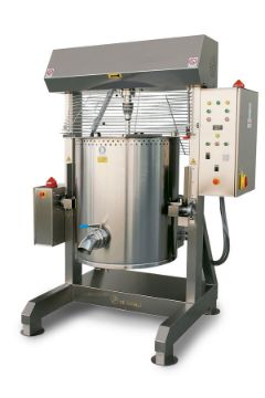 Picture of De Danieli C3002EI - 300 Ltrs Electric High temperature Indirect heat tilting kettle with stirer for medium density products