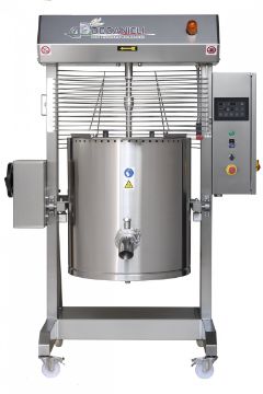 Picture of De Danieli C150CSEIA - 150 Ltr Electric High temperature Indirect heat tilting kettle with stirer for medium density products - Touchscreen controls