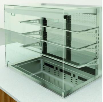 Picture of Emainox Elegance 8046534HC 4 x 1/1gn Grab & Go Drop In 3 tier Refrigerated display + Dolewell base