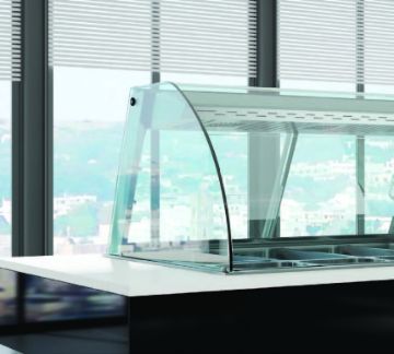 Picture of Emainox Mall 8046322HC 4 Pan - Drop In Serve over refrigerated display with dolewell