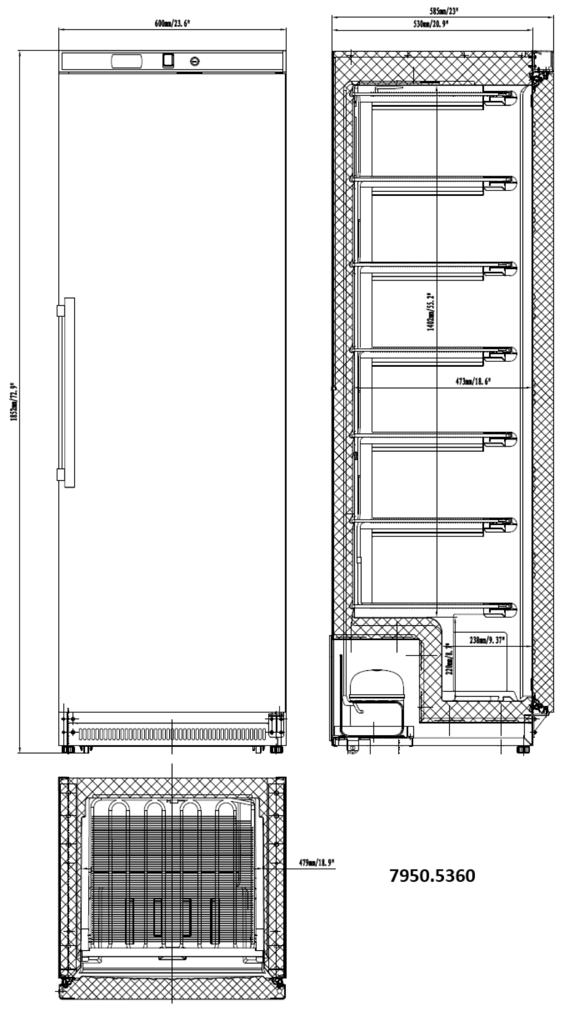 Picture of Combisteel Stainless Steel One-Door Freezer - 304 L