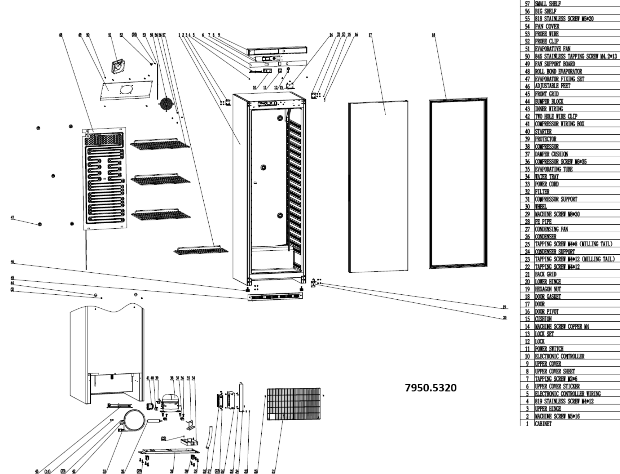 Picture of Combisteel Stainless Steel One-Door Refrigerator - 357 L