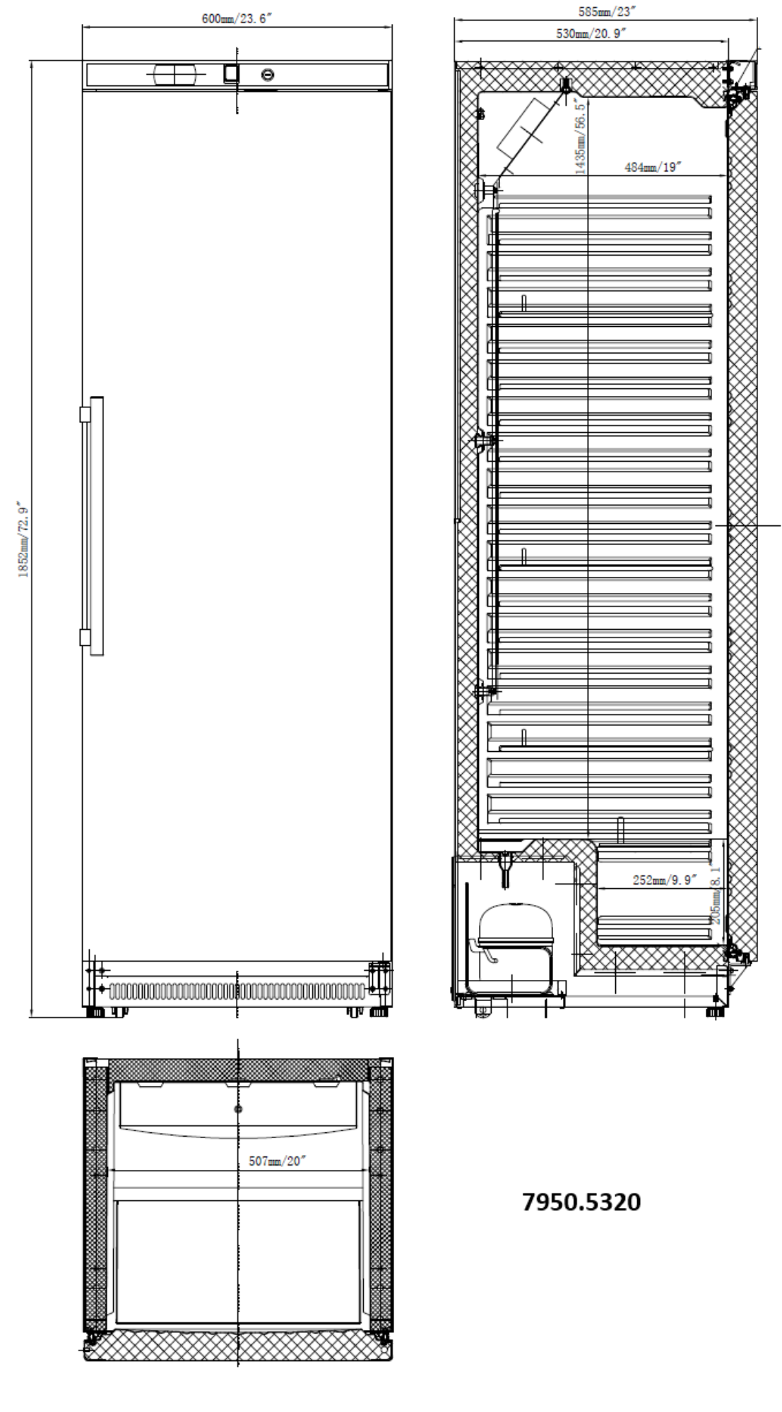 Picture of Combisteel Stainless Steel One-Door Refrigerator - 357 L