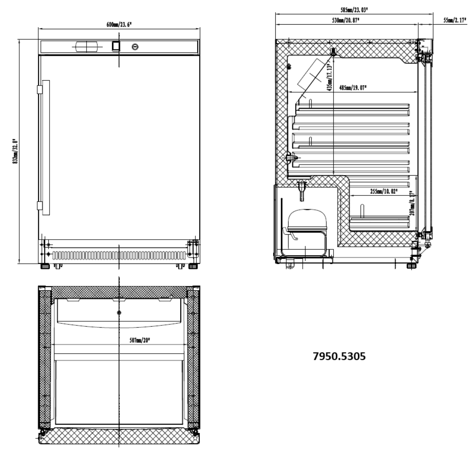 Picture of Combisteel Stainless Steel One-Door Refrigerator - 113 L