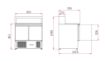 Picture of Ecofrost Two-Door Pizza Counter with 5 x 1/6 GN Top - 240 L