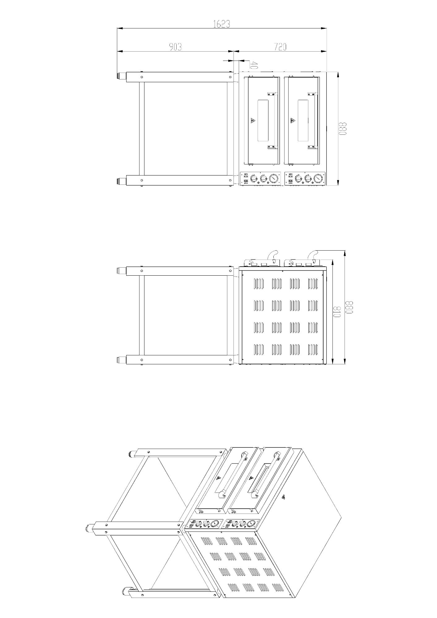 Picture of Combisteel Double Electric Pizza Oven - 2 x 4 Pizzas
