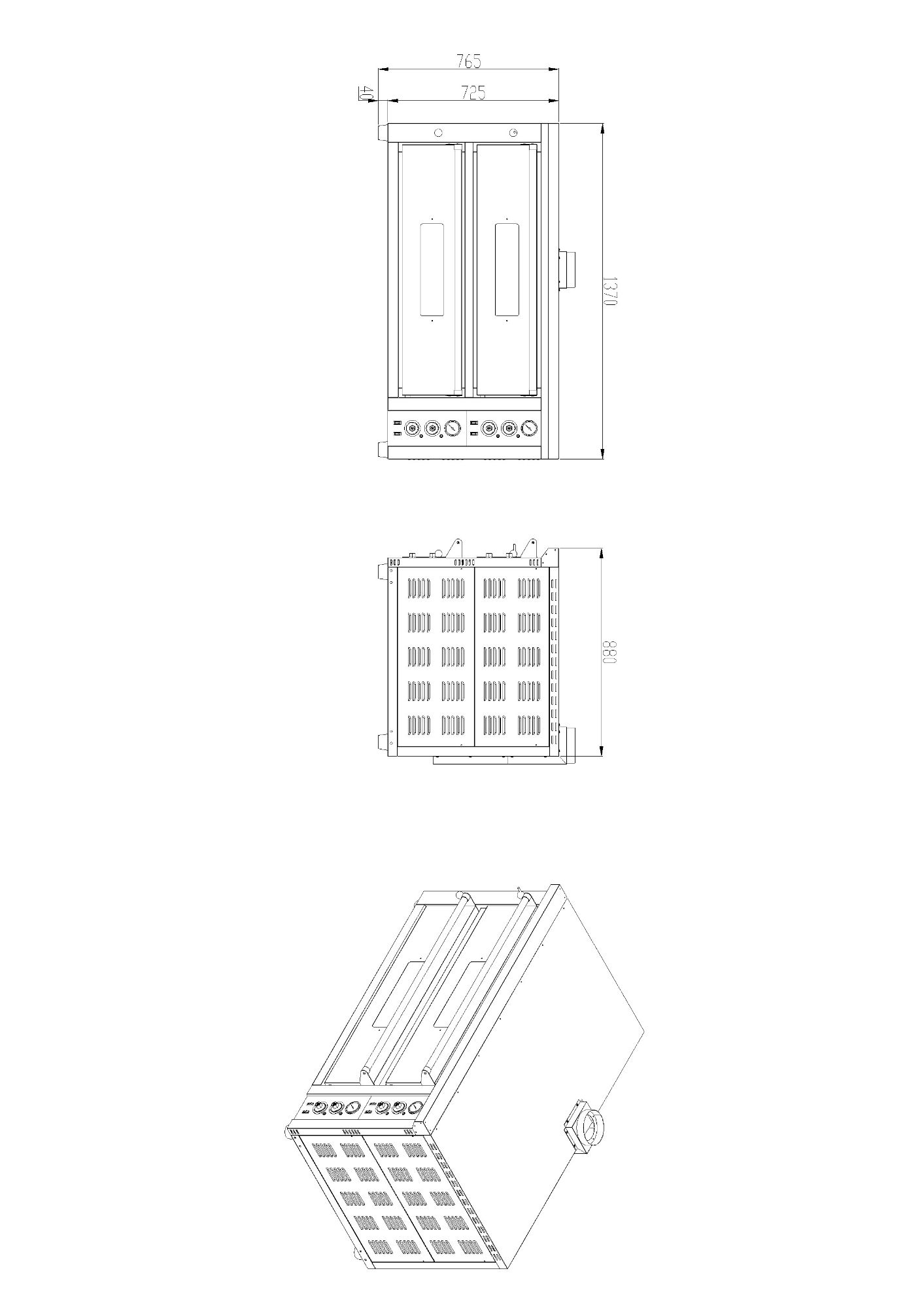 Picture of Combisteel Double Electric Pizza Oven - 2 x 6 Pizzas