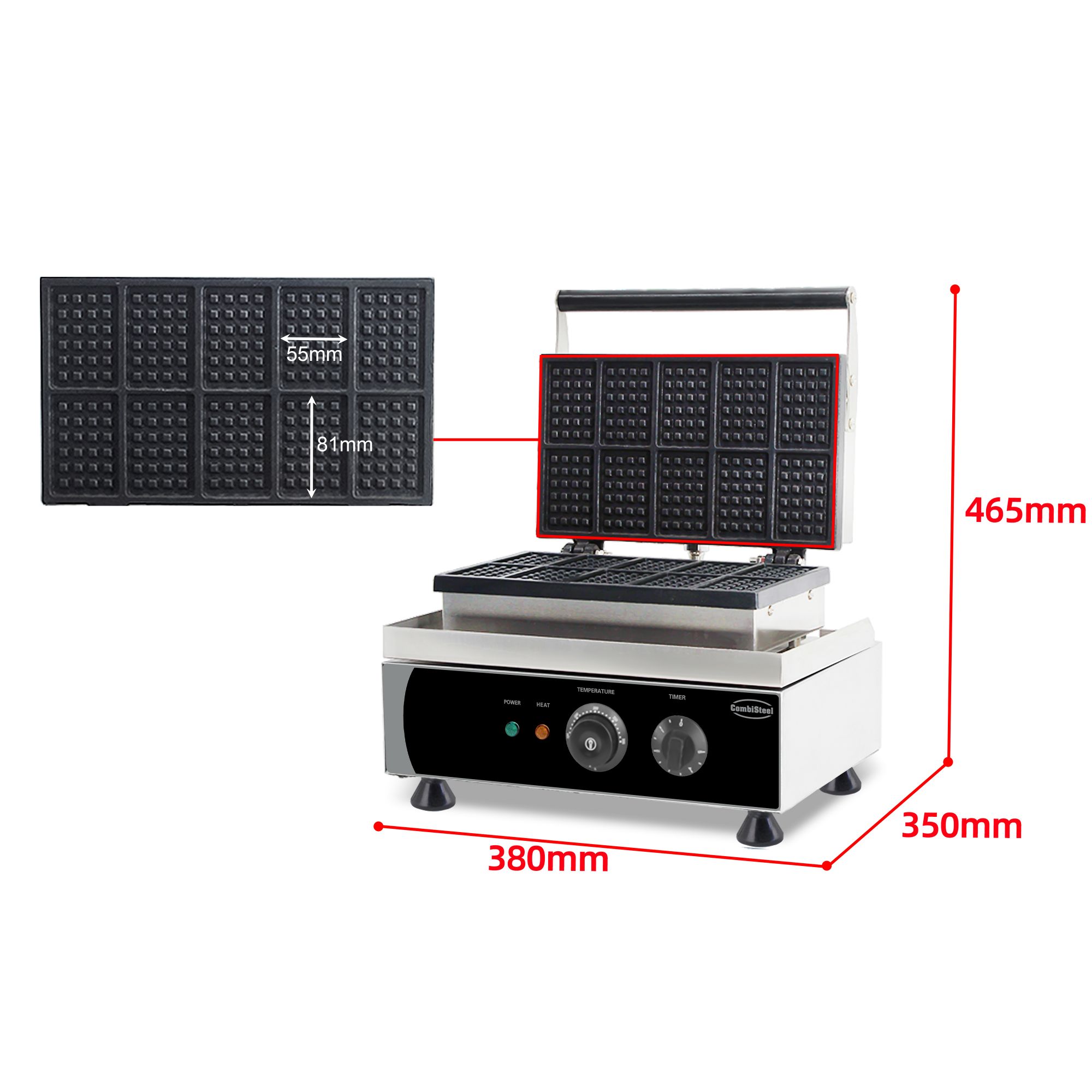 Picture of Combisteel Ten-Piece Brussels Waffle Iron
