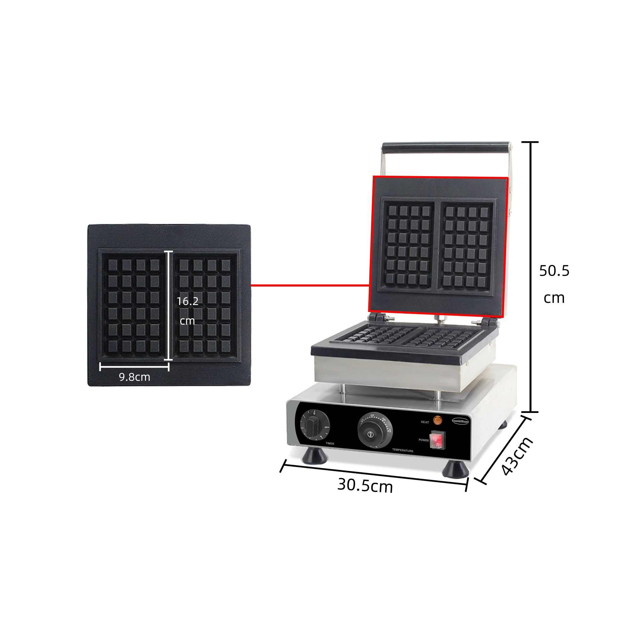 Picture of Combisteel Two-Piece Brussels Waffle Iron