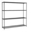 Picture of Combisteel Four-Level Black Powder-Coated Shelf Unit - 1800 mm