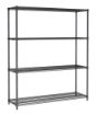 Picture of Combisteel Four-Level Black Powder-Coated Shelf Unit - 1500 mm