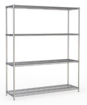 Picture of Combisteel Four-Level Chromed Steel Shelf Unit - 1500 mm