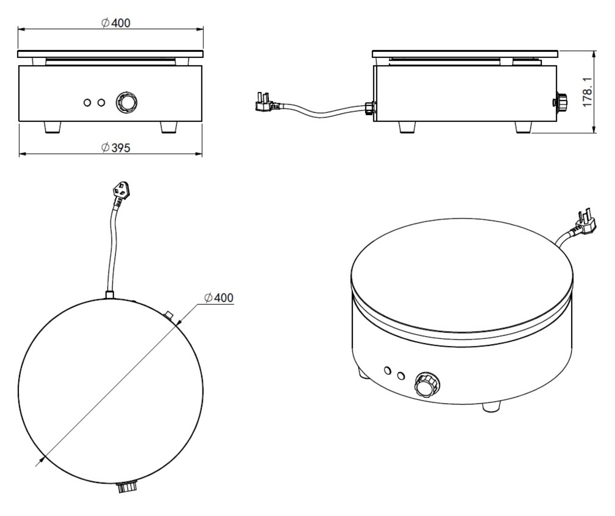 Picture of Combisteel Crepe Maker - 400 mm Plate