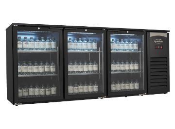 Picture of Combisteel Black 3-Door Backbar Cooler - 470 L