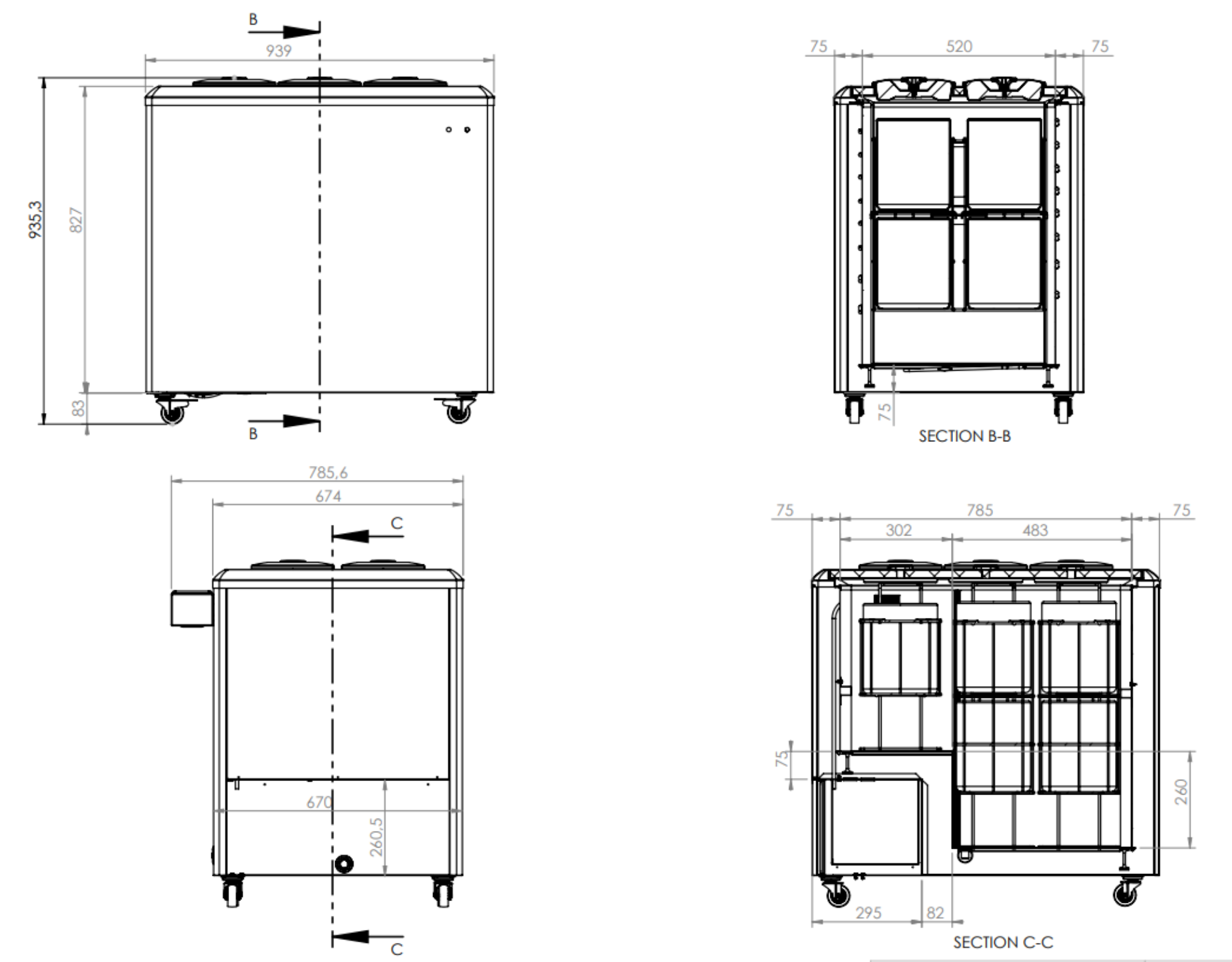 Picture of Combisteel Zanzibar 6 Ice Cream Display - 260 L
