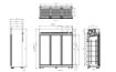 Picture of Combisteel IRM-1180R BL Three-Door Glass Refrigerator - 1180 L