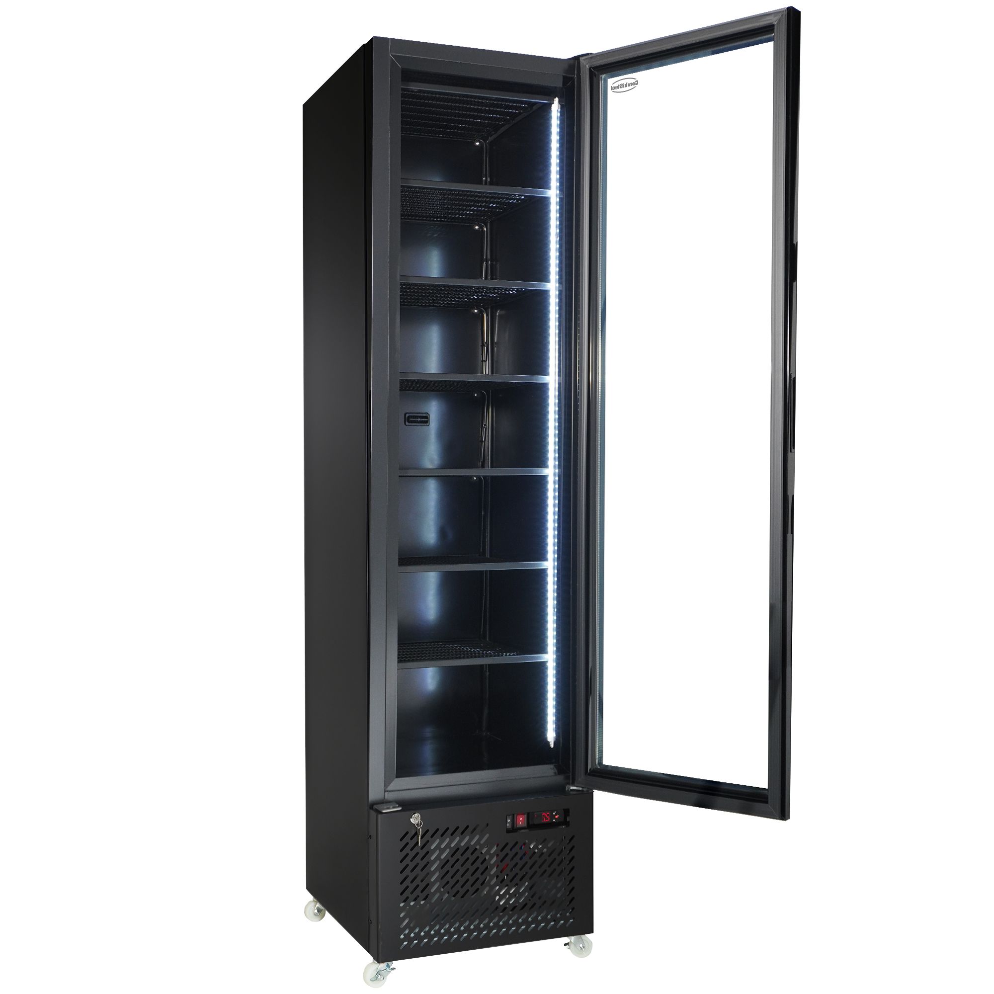 Picture of Combisteel NAP-250F Black Glass-Door Freezer - 208 L
