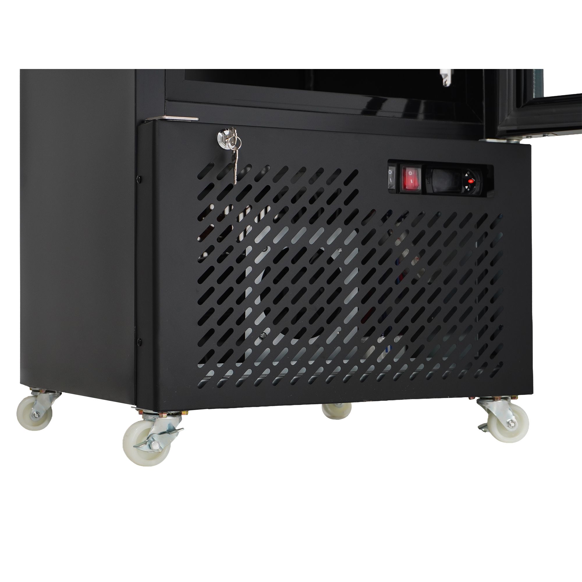 Picture of Combisteel NAP-250F Black Glass-Door Freezer - 208 L