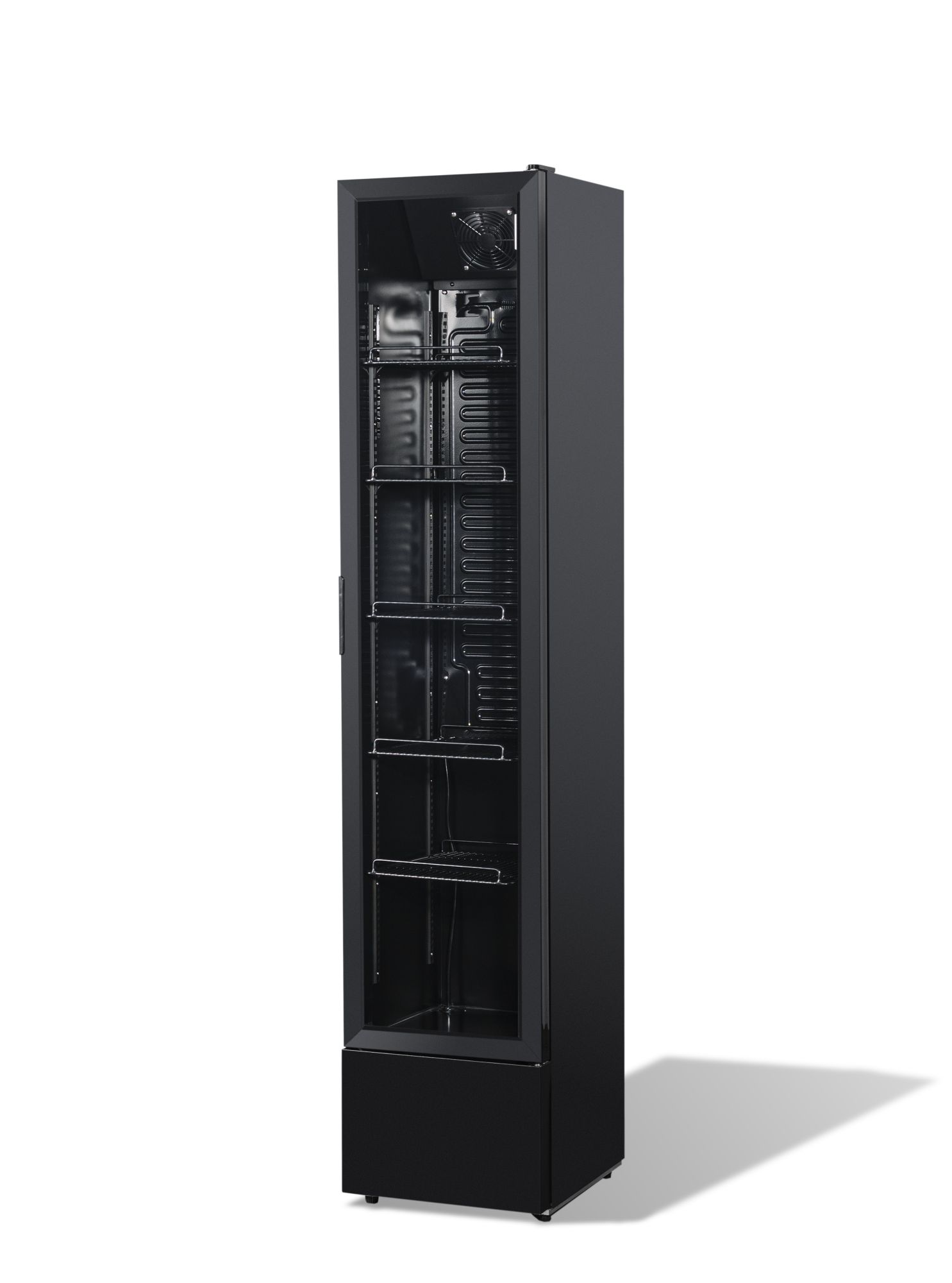 Picture of Combisteel NAP-150 Narrow Black Glass-Door Refrigerator - 150 L