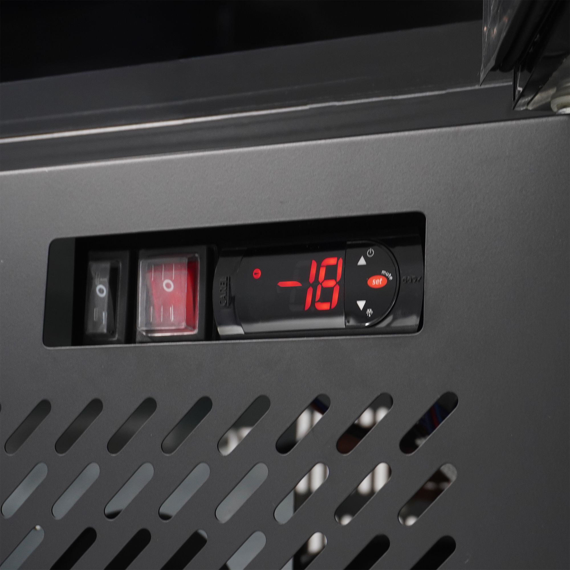 Picture of Combisteel NAP-250F Black Glass-Door Freezer - 208 L