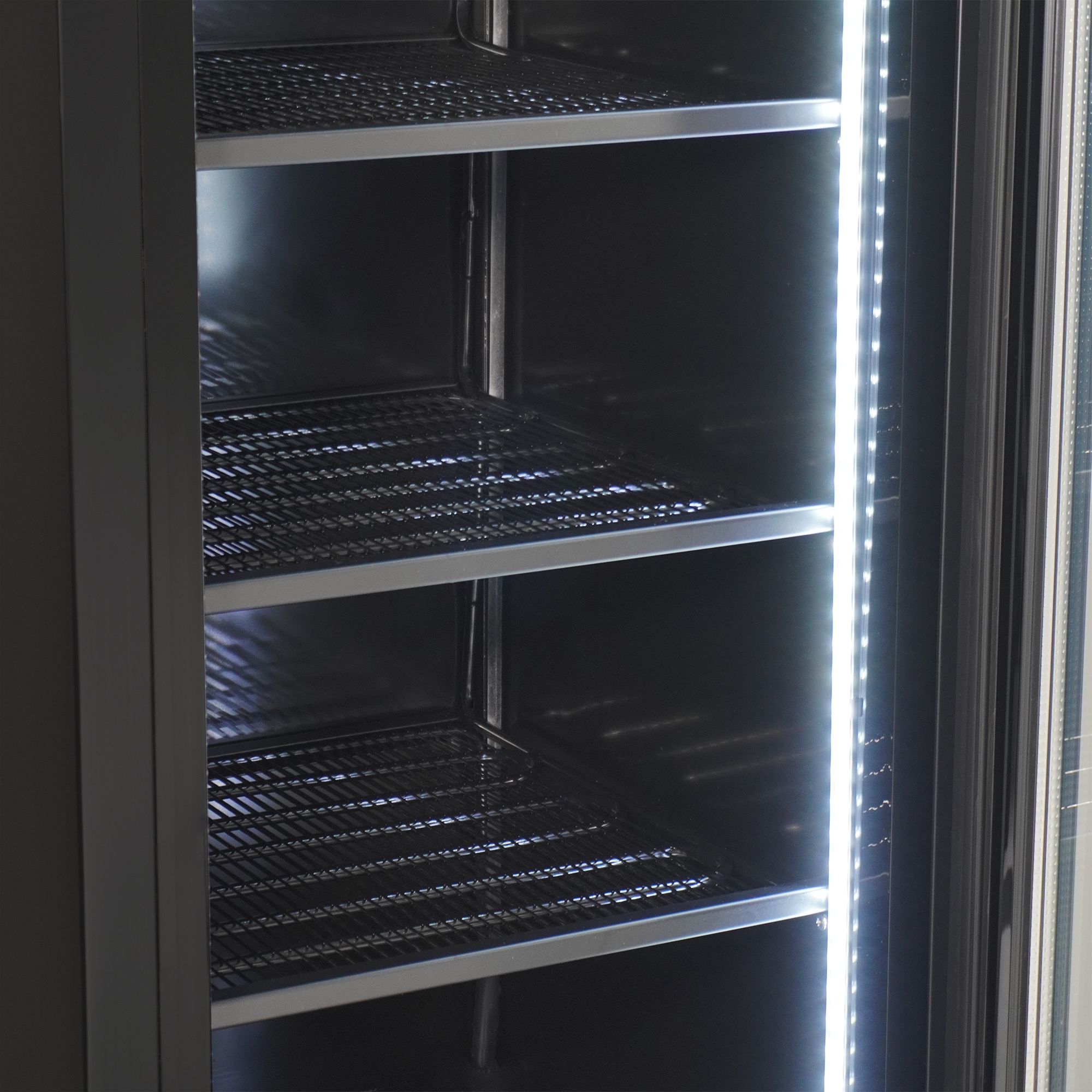 Picture of Combisteel NAP-250F Black Glass-Door Freezer - 208 L
