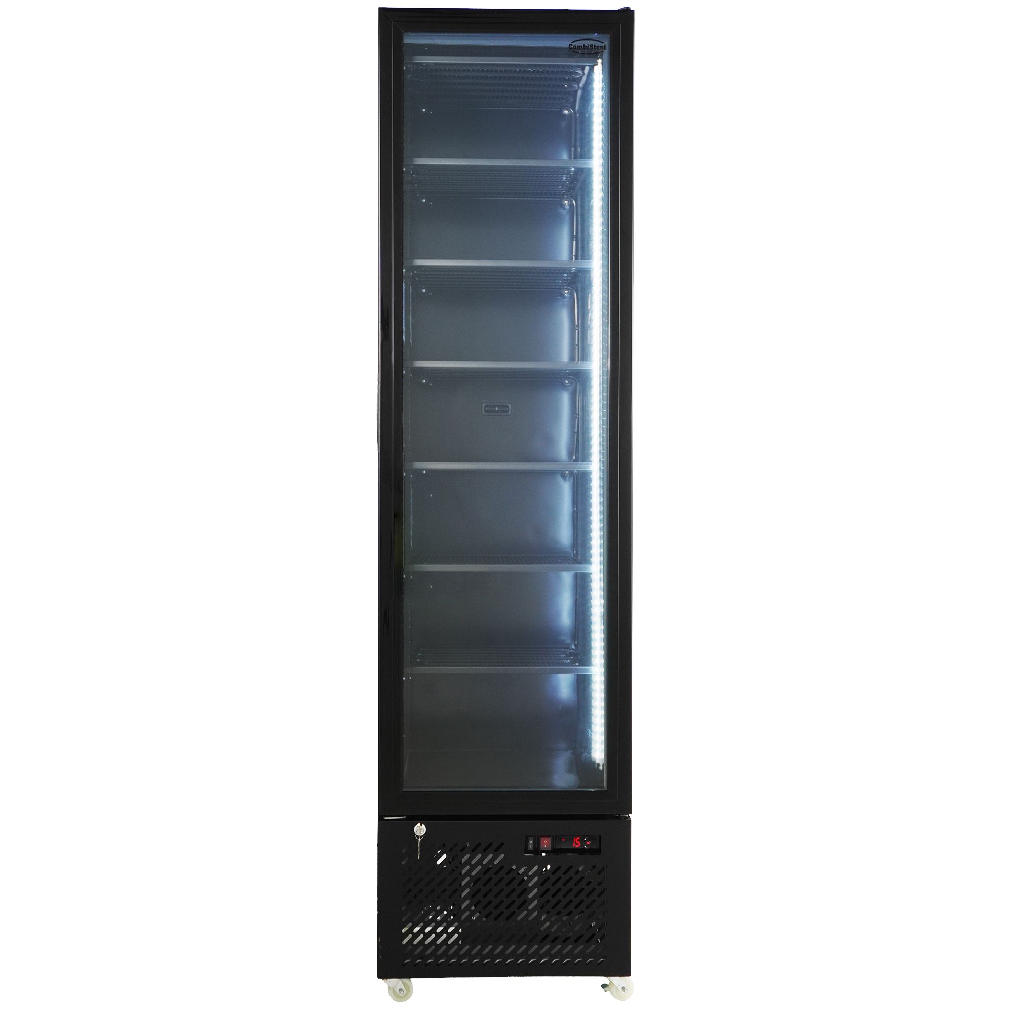 Picture of Combisteel NAP-250F Black Glass-Door Freezer - 208 L