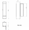 Picture of Combisteel NAP-150 Narrow Black Glass-Door Refrigerator - 150 L