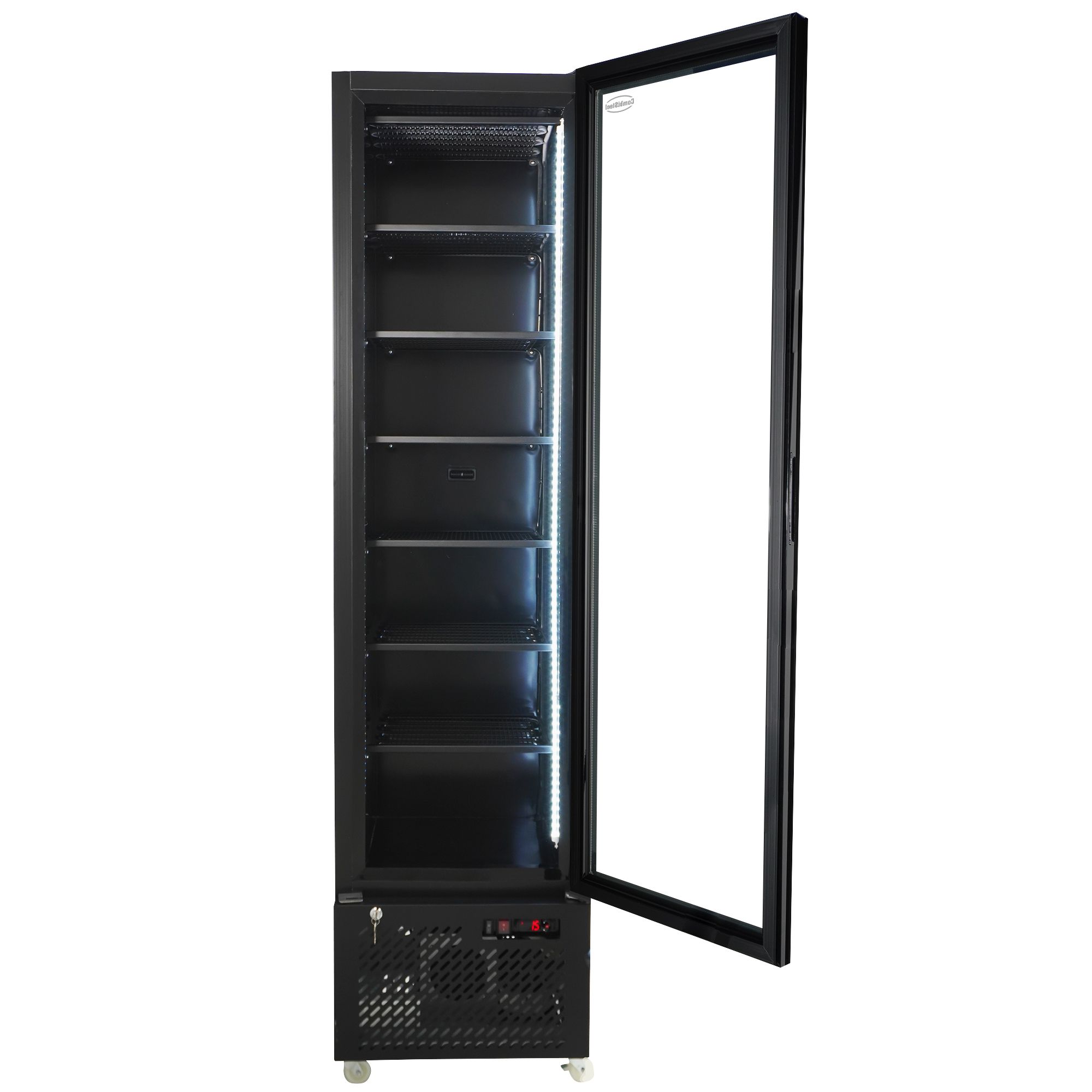 Picture of Combisteel NAP-250F Black Glass-Door Freezer - 208 L